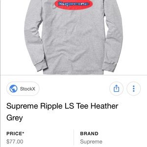 Supreme ripple tee. Comes with bag and stickers